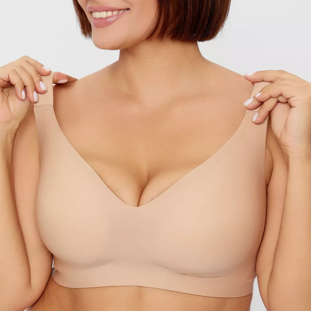Jelly Womens Deep V Wireless Comfortable Bra