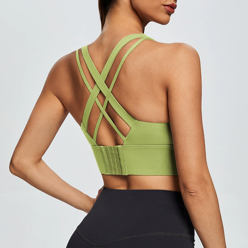 Women Sports Bras Criss Cross Back Sexy Running Bra