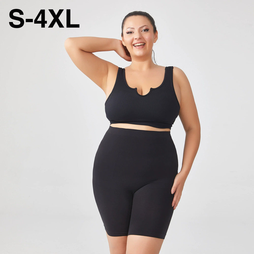 High Waist Mid-Thigh Tummy Control Bodysuit Panties