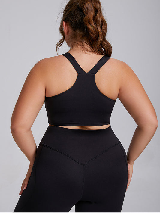Plus Size Sports Bra for Women Padded Seamless Yoga Exercise Athletic Bras