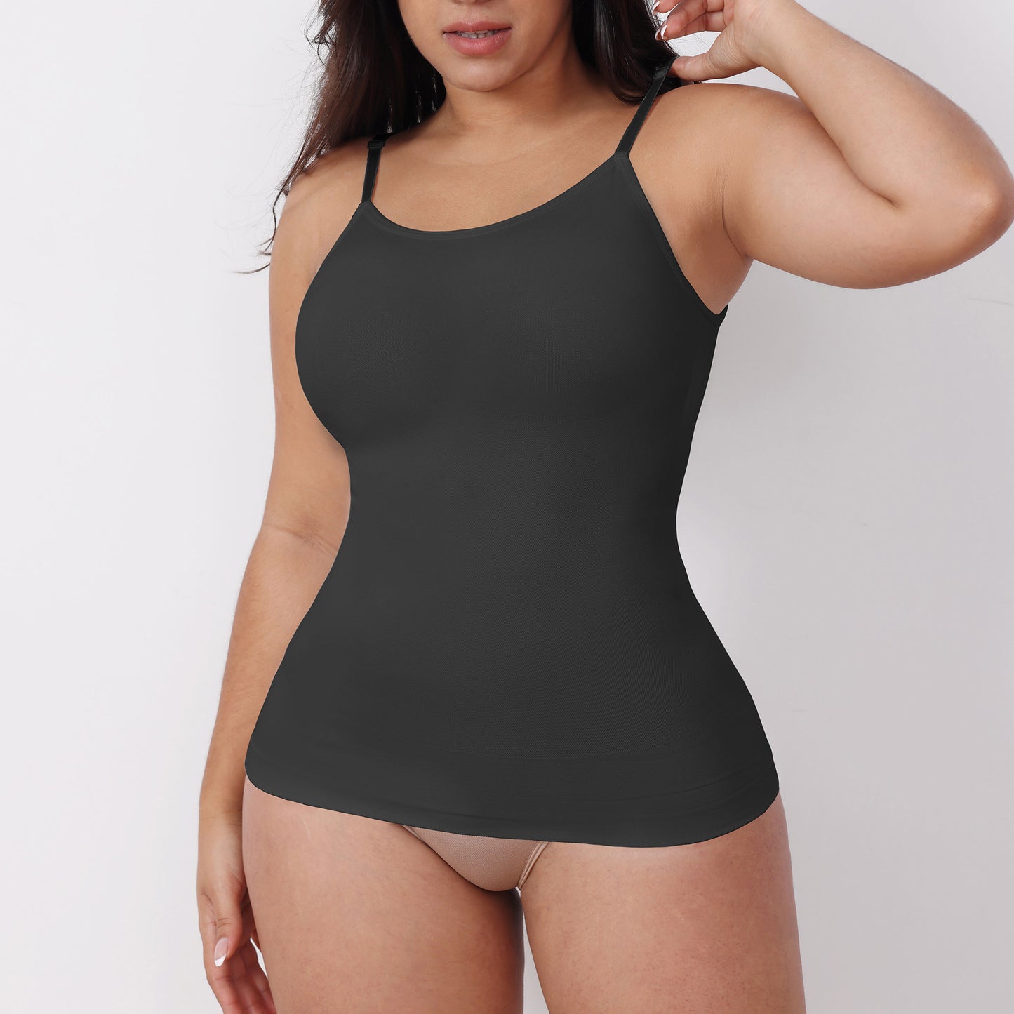 Womens Tops - Scoop Neck Tank Cami Body Shaper