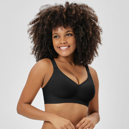 Jelly Womens Deep V Wireless Comfortable Bra Maxinry