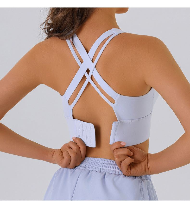 Women Sports Bras Criss Cross Back Sexy Running Bra