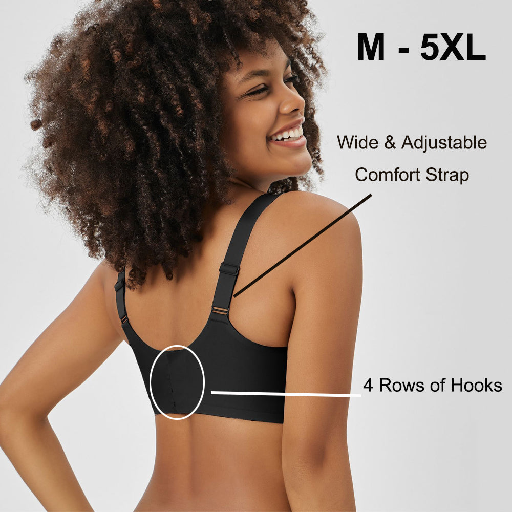 Jelly Womens Deep V Wireless Comfortable Bra