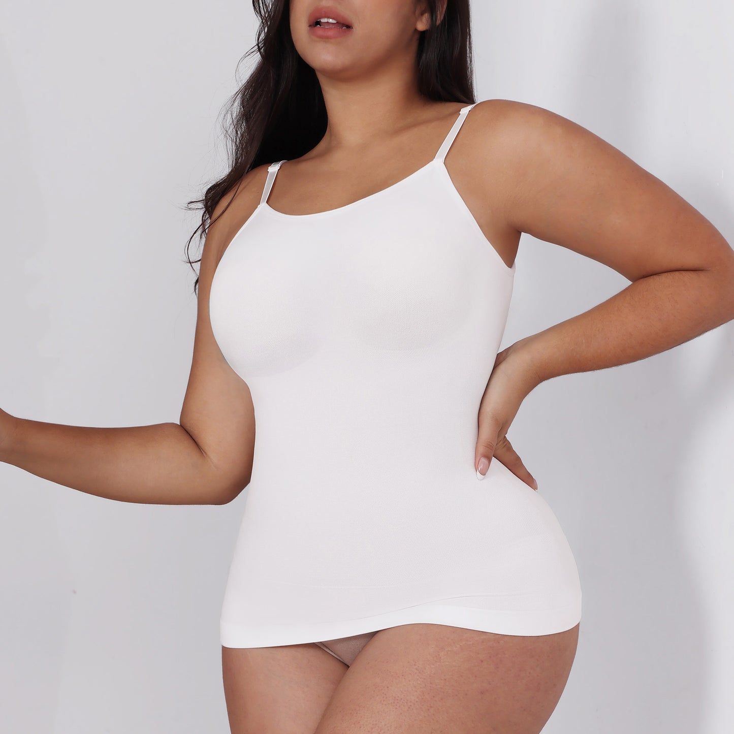 Womens Tops - Scoop Neck Tank Cami Body Shaper