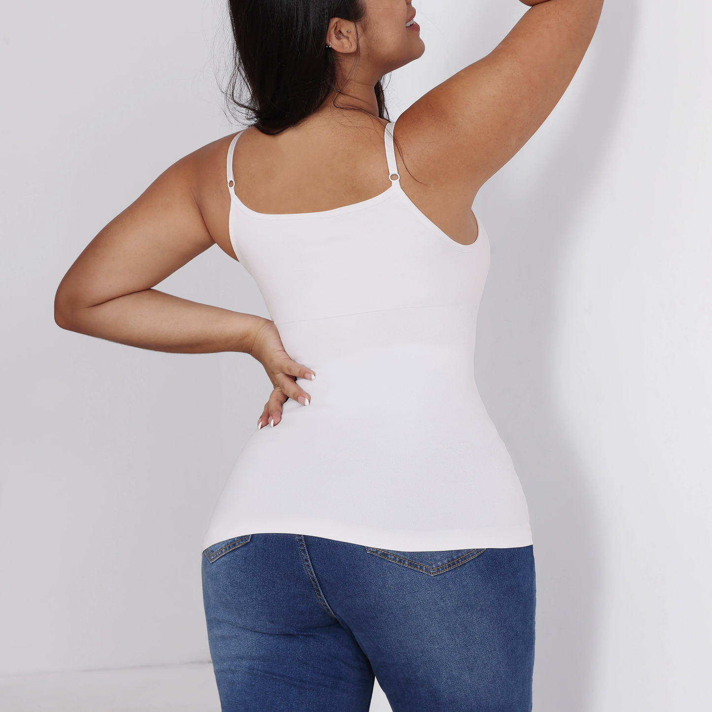 Womens Tops - Scoop Neck Tank Cami Body Shaper
