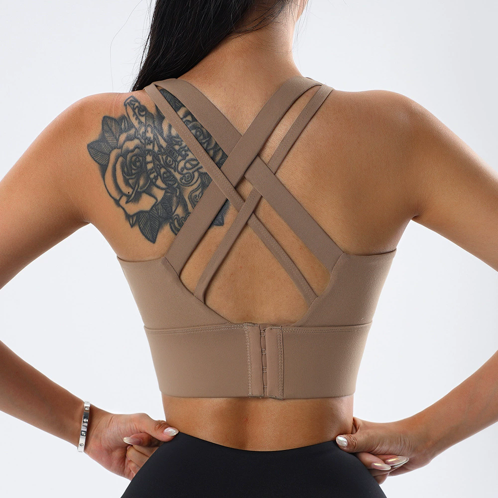 Women Sports Bras Criss Cross Back Sexy Running Bra