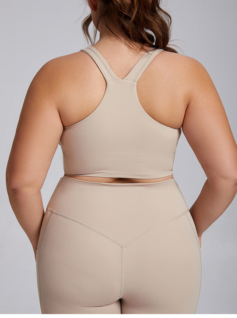 Plus Size Sports Bra for Women Padded Seamless Yoga Exercise Athletic Bras