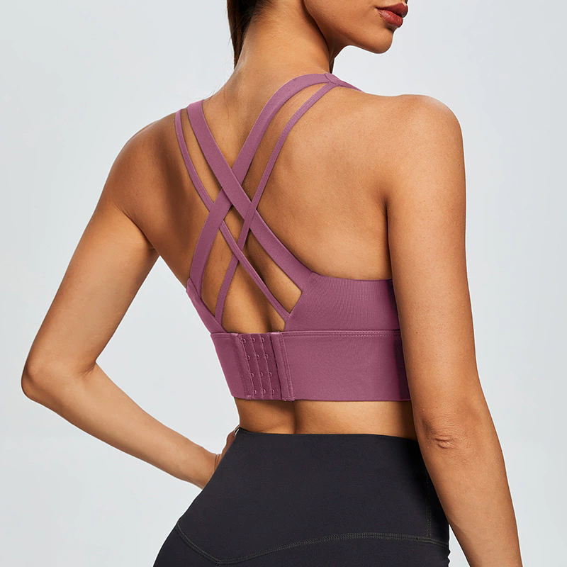 Women Sports Bras Criss Cross Back Sexy Running Bra