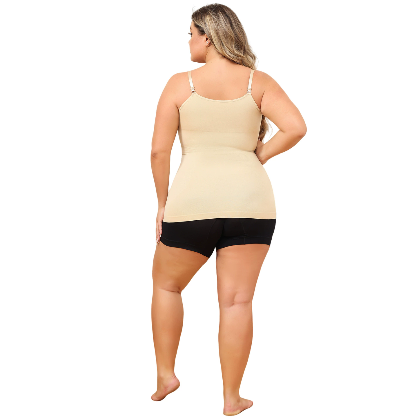 Womens Tops - Scoop Neck Tank Cami Body Shaper Maxinry