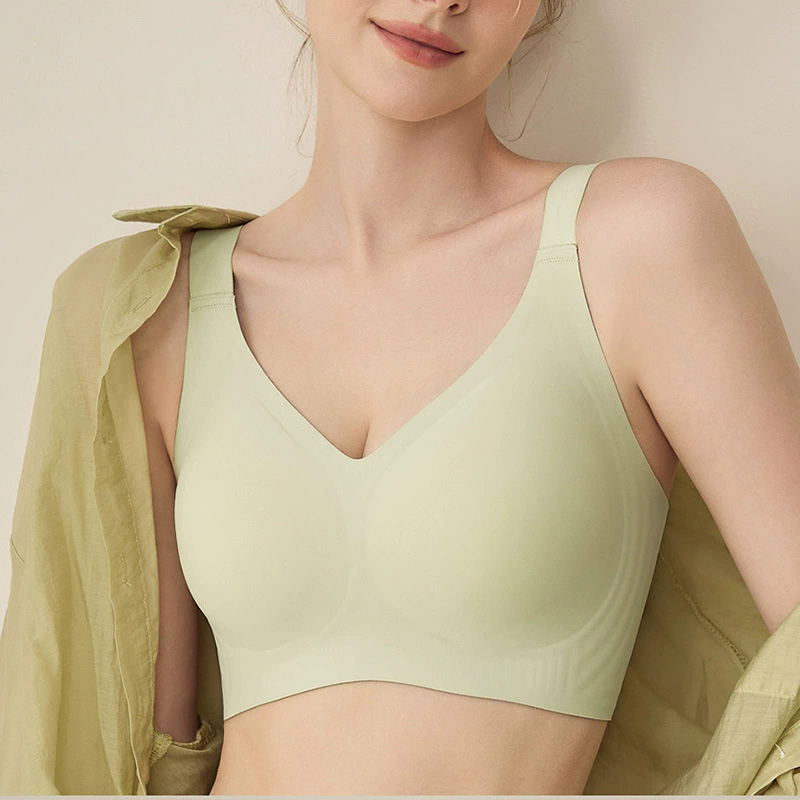 Jelly Womens Deep V Wireless Comfortable Bra