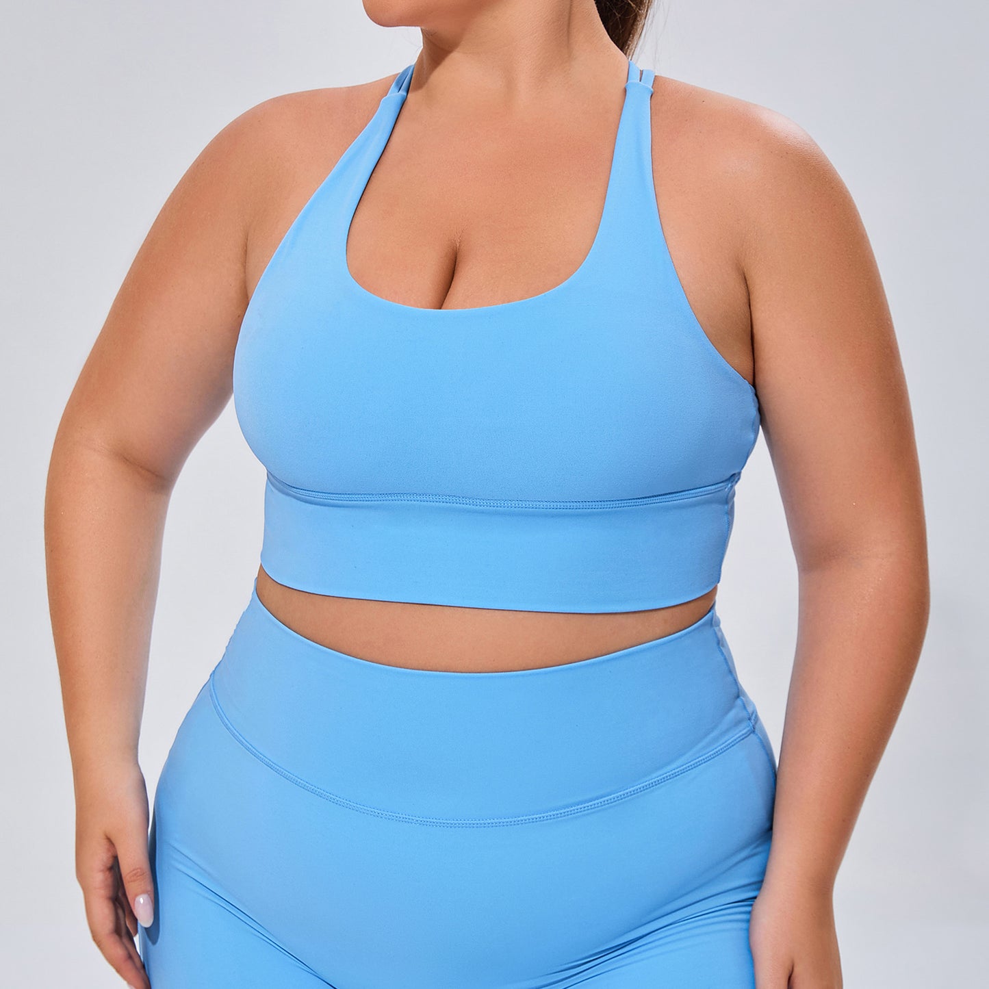 Sports Bras for Women Criss-Cross Back Padded Strappy Yoga Bra with Removable Cups