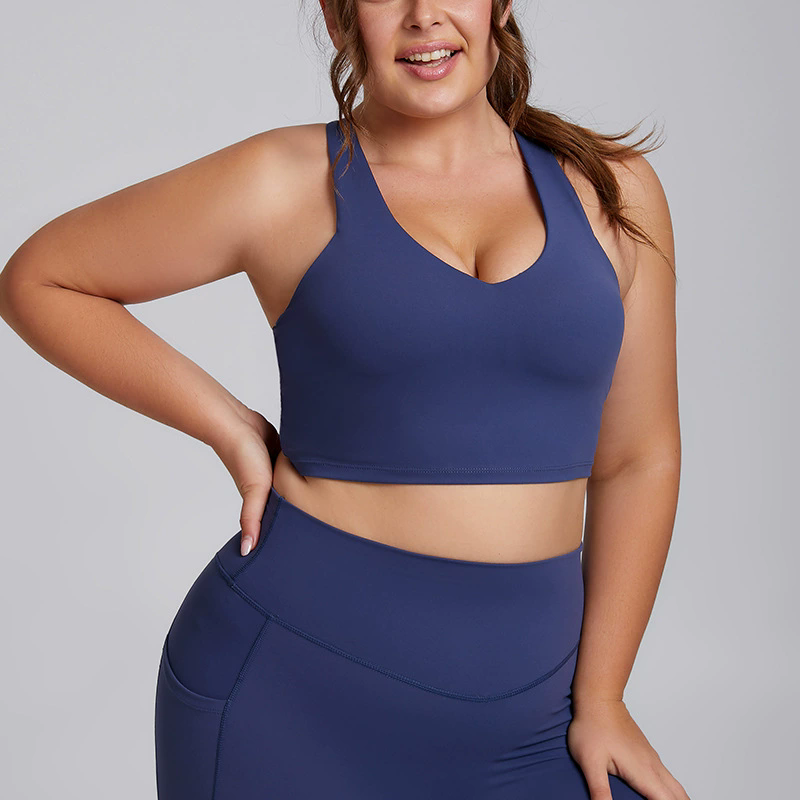 Plus Size Sports Bra for Women Padded Seamless Yoga Exercise Athletic Bras