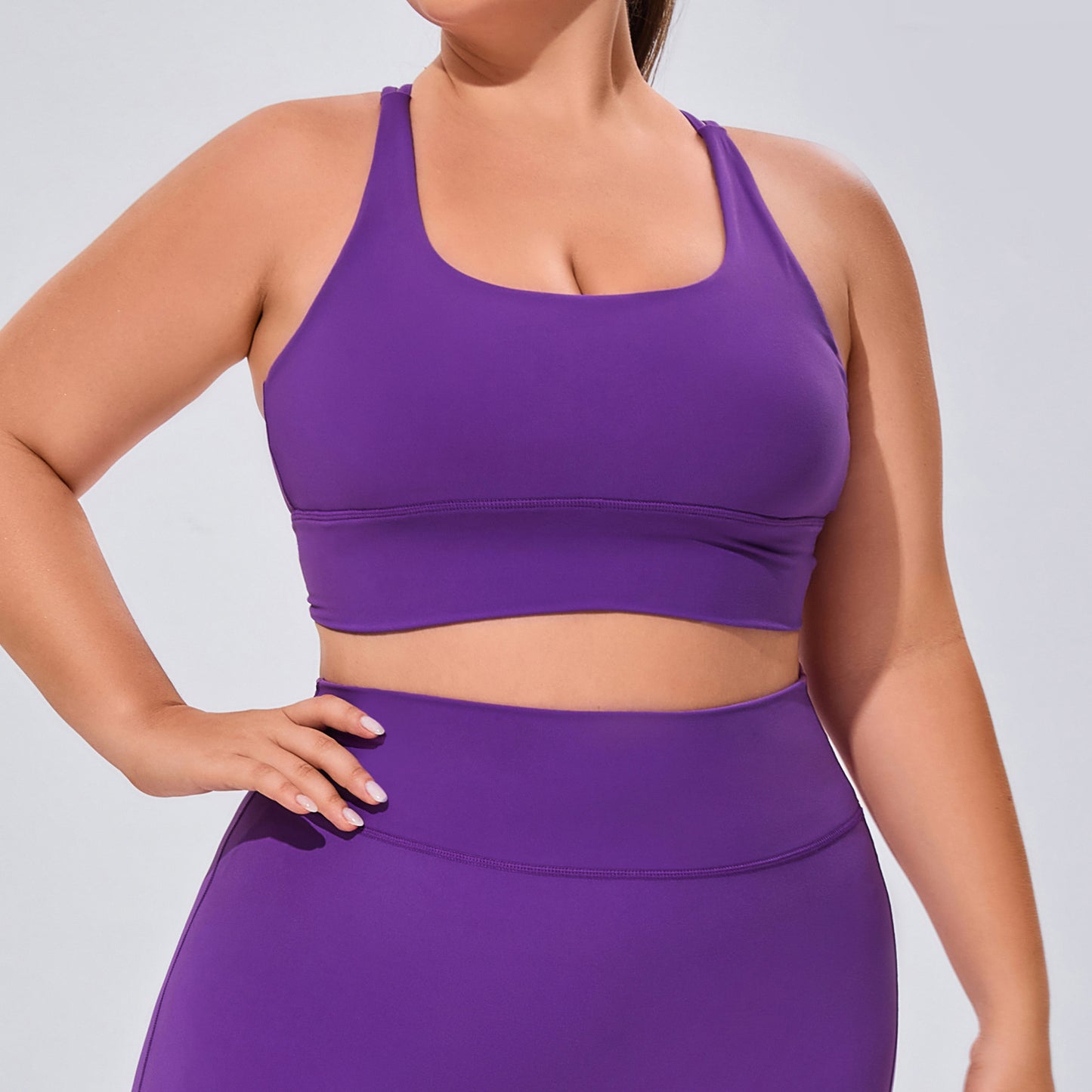 Sports Bras for Women Criss-Cross Back Padded Strappy Yoga Bra with Removable Cups