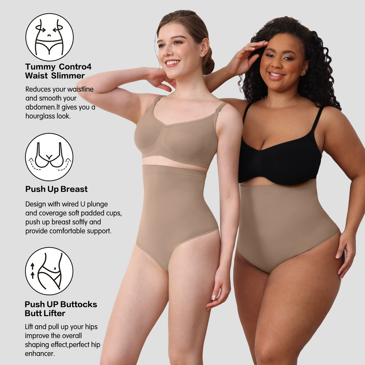 High-Waisted Shaper S-4XL Plus Size Underwear Panty