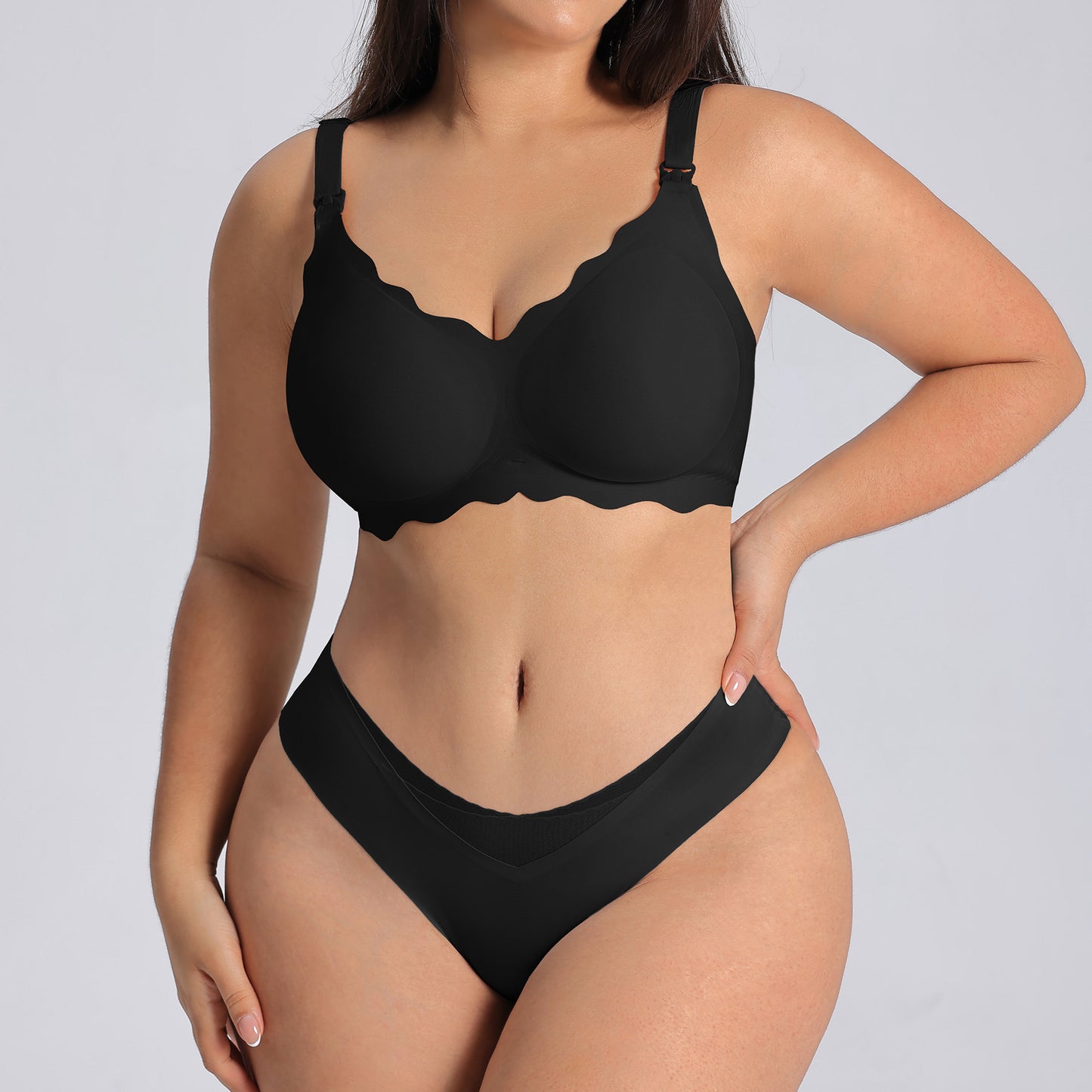 S-3XL Nursing Bras for Breastfeeding Seamless V Neck Maternity Bra