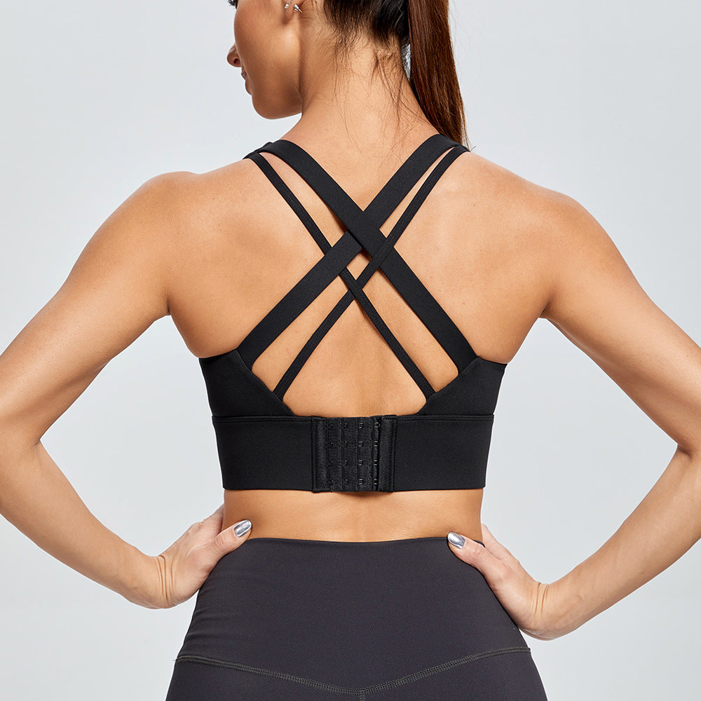 Women Sports Bras Criss Cross Back Sexy Running Bra