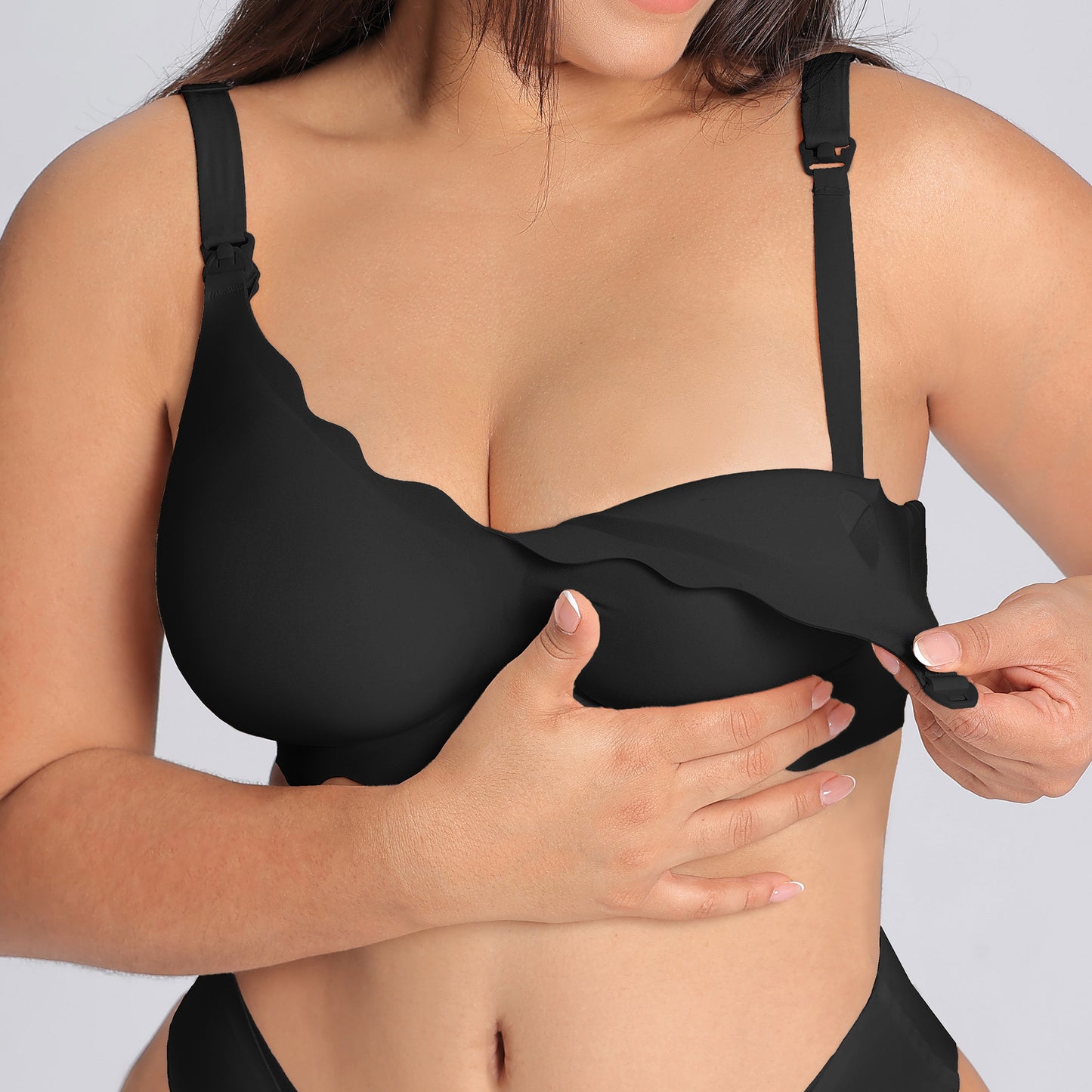 S-3XL Nursing Bras for Breastfeeding Seamless V Neck Maternity Bra