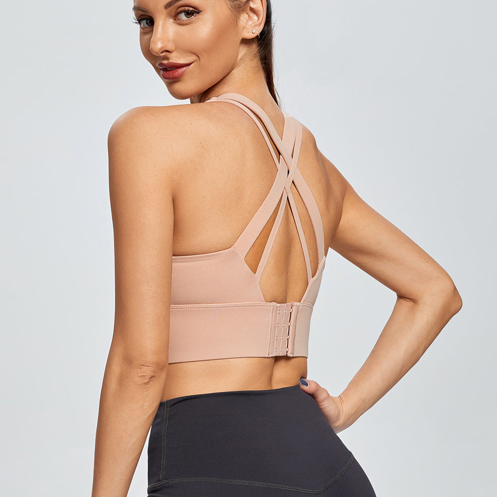 Women Sports Bras Criss Cross Back Sexy Running Bra