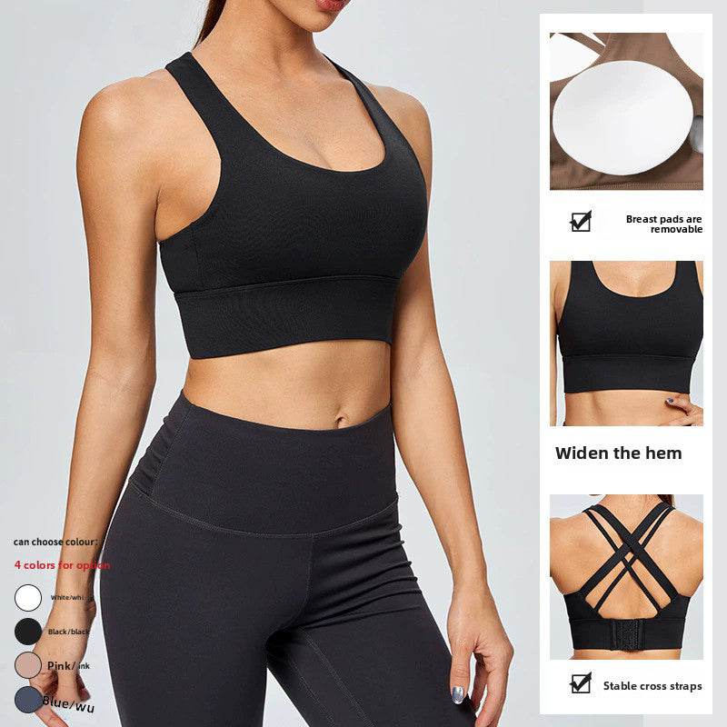 Women Sports Bras Criss Cross Back Sexy Running Bra