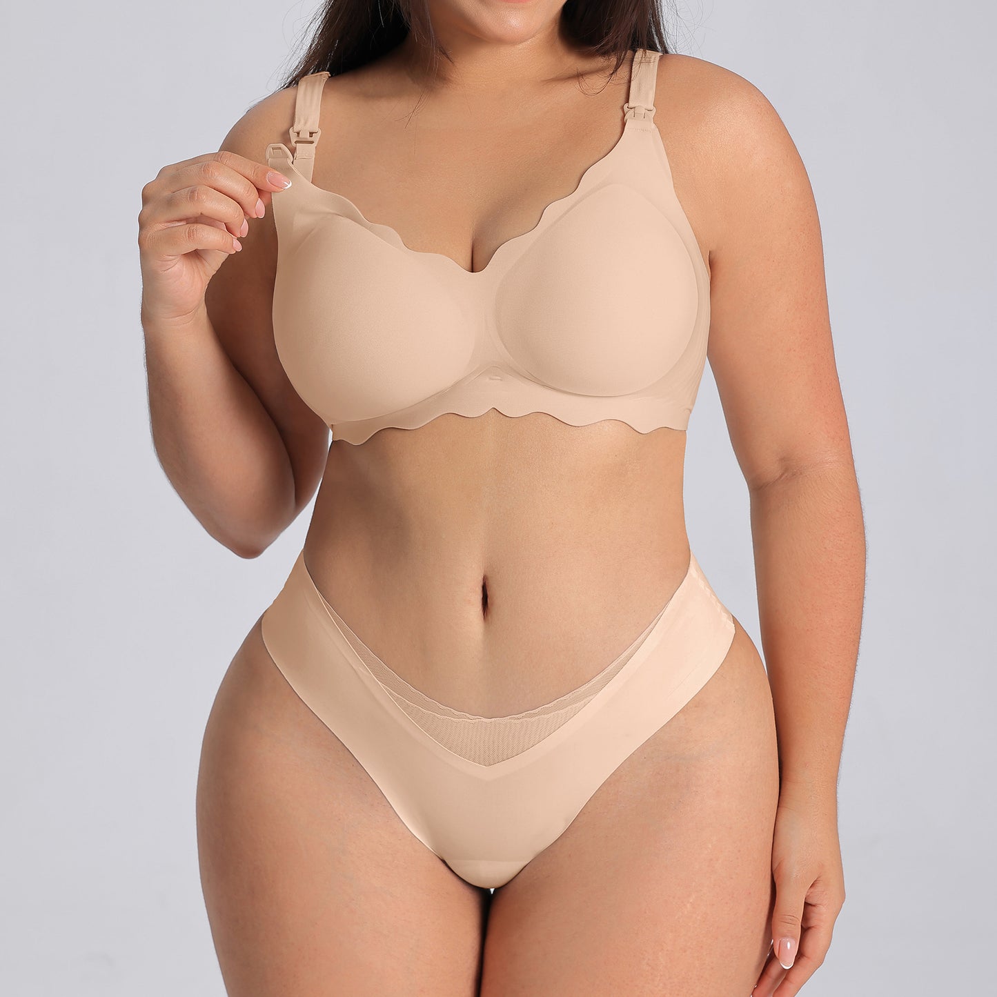 S-3XL Nursing Bras for Breastfeeding Seamless V Neck Maternity Bra