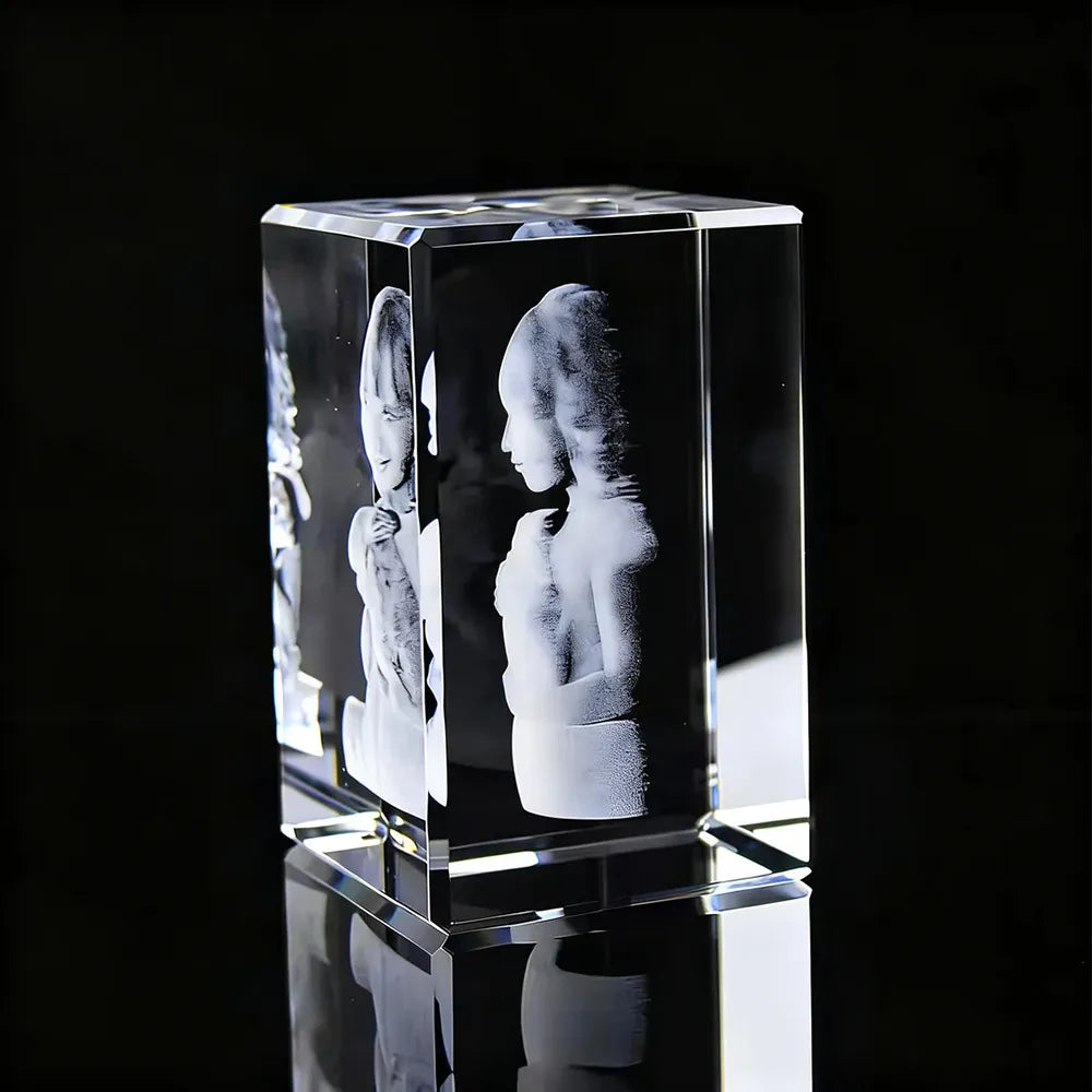 3D/2D Laser Engraved Customized Crystal Photo