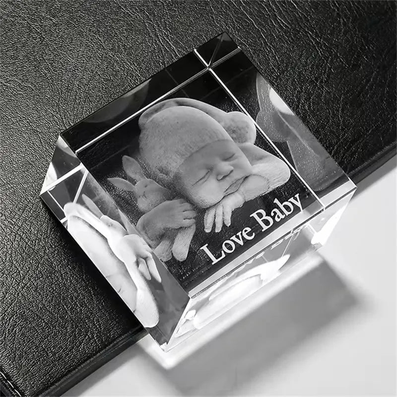 3D/2D Laser Engraved Customized Crystal Photo