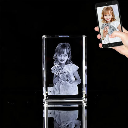 3D/2D Laser Engraved Customized Crystal Photo