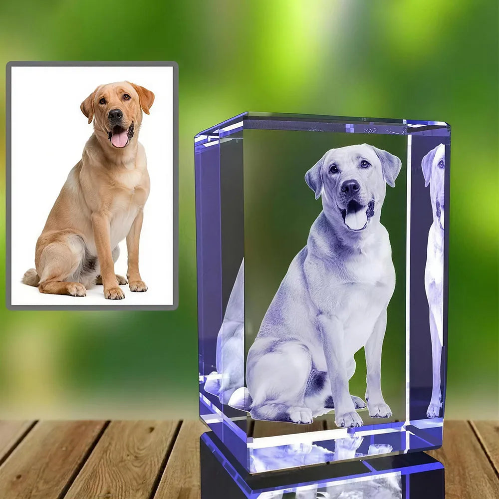 3D/2D Laser Engraved Customized Crystal Photo