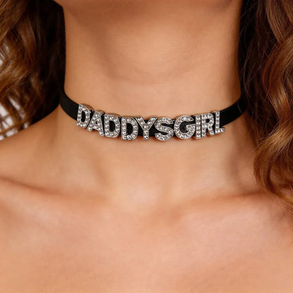 Customized Your Name PU Leather Choker Necklace