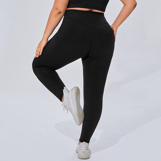 Plus Size Yoga Pants Essential High Waisted Legging for Women Workout Cycling Leggings