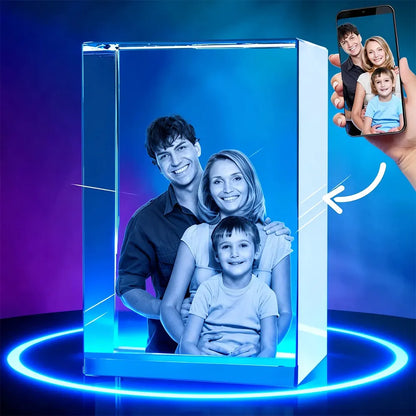 3D/2D Laser Engraved Customized Crystal Photo