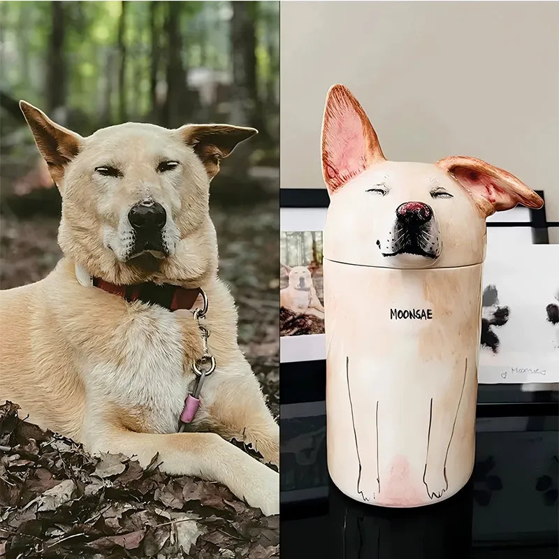Personalized Dog Urn Ceramic Pet Urn