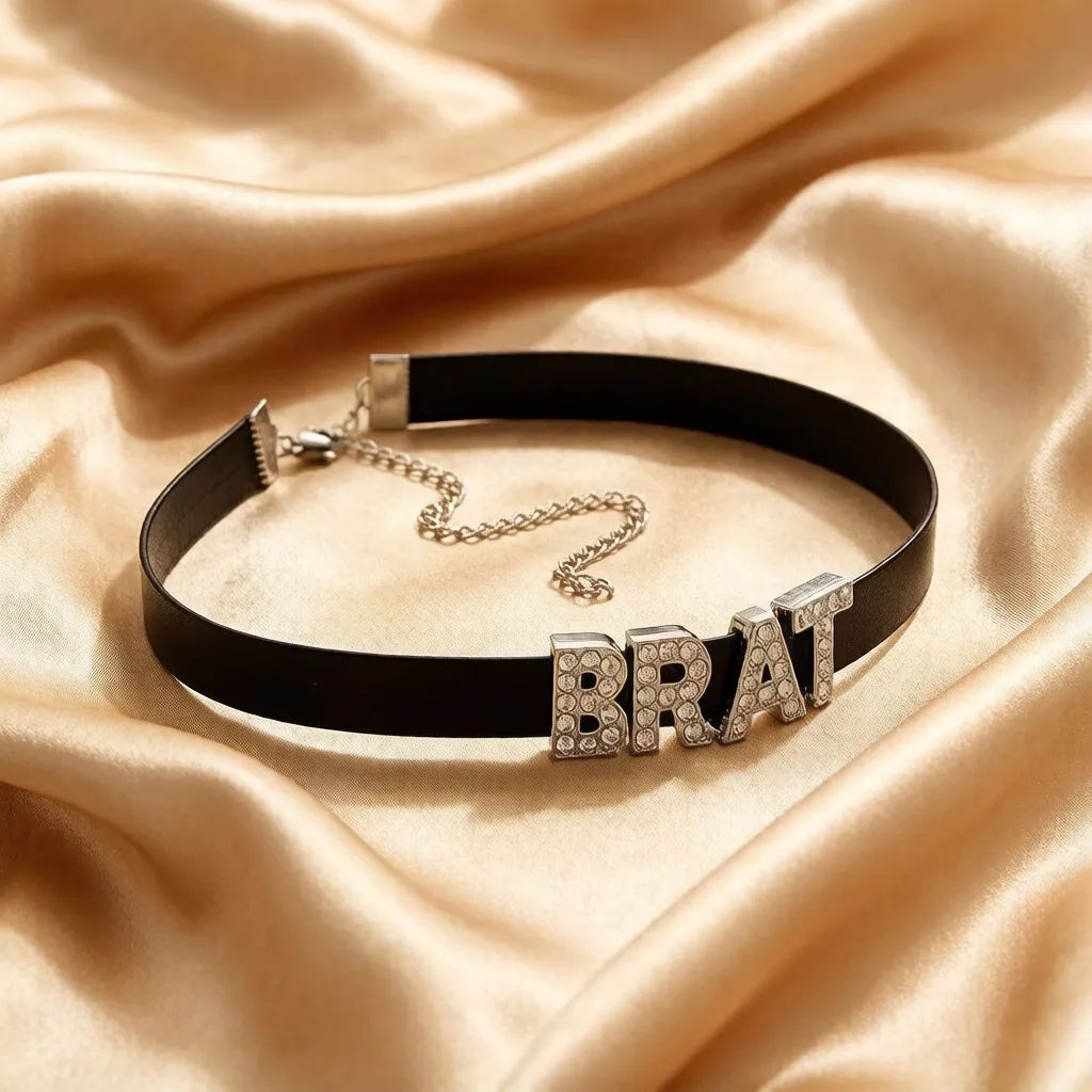 Customized Your Name PU Leather Choker Necklace