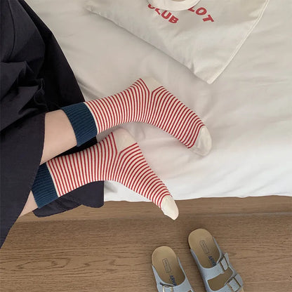 5 Pairs Cute Cotton Athletics Socks for Women and Girls