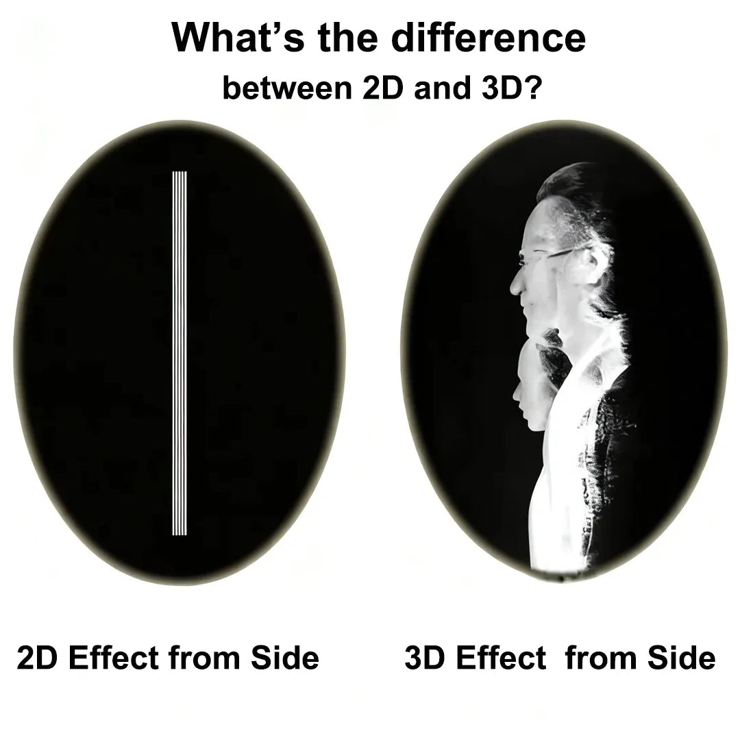 3D/2D Laser Engraved Customized Crystal Photo