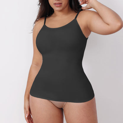Womens Tops - Scoop Neck Tank Cami Body Shaper