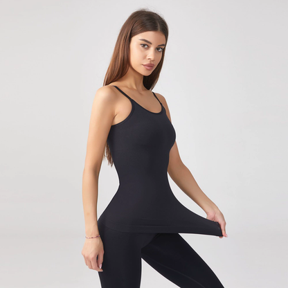 Womens Tops - Scoop Neck Tank Cami Body Shaper
