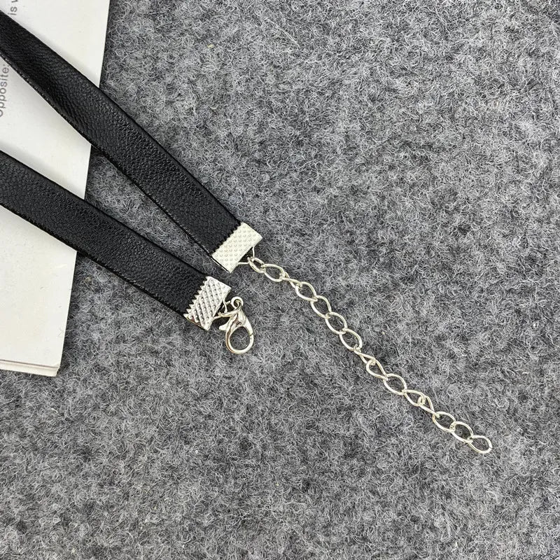 Customized Your Name PU Leather Choker Necklace
