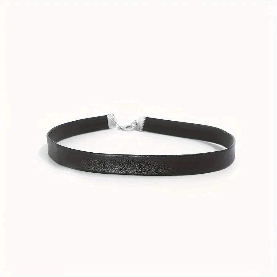Customized Your Name PU Leather Choker Necklace