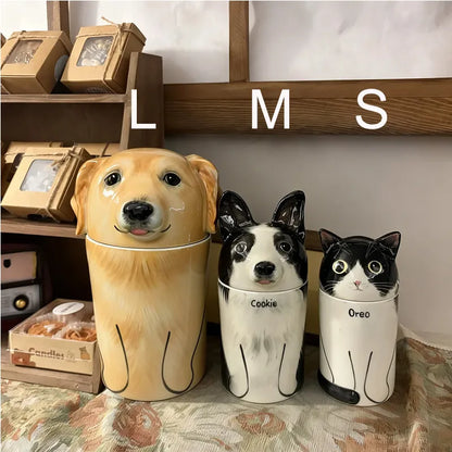 Personalized Dog Urn Ceramic Pet Urn