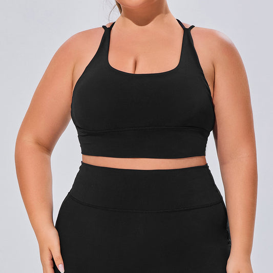 Sports Bras for Women Criss-Cross Back Padded Strappy Yoga Bra with Removable Cups