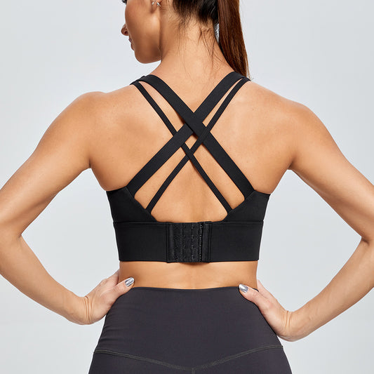 Women Sports Bras Criss Cross Back Sexy Running Bra