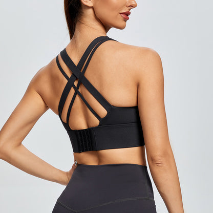 Women Sports Bras Criss Cross Back Sexy Running Bra
