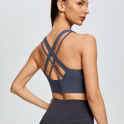Women Sports Bras Criss Cross Back Sexy Running Bra
