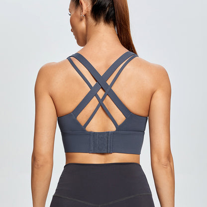 Women Sports Bras Criss Cross Back Sexy Running Bra